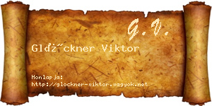 Glöckner Viktor névjegykártya